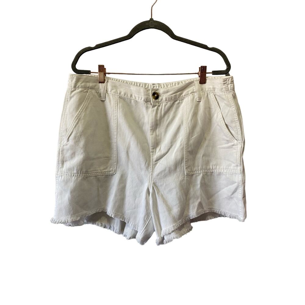 Aerie White Lightweight Cut off Shorts Size XL